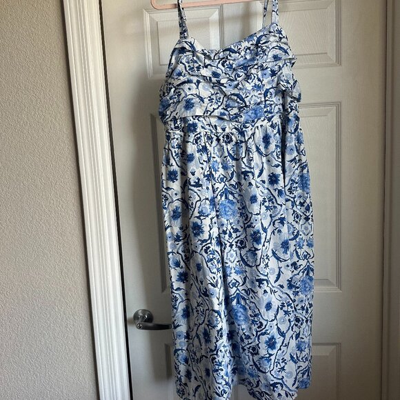The A&F Emerson Poplin Wide Strap Midi Dress XXL - Picture 1 of 2